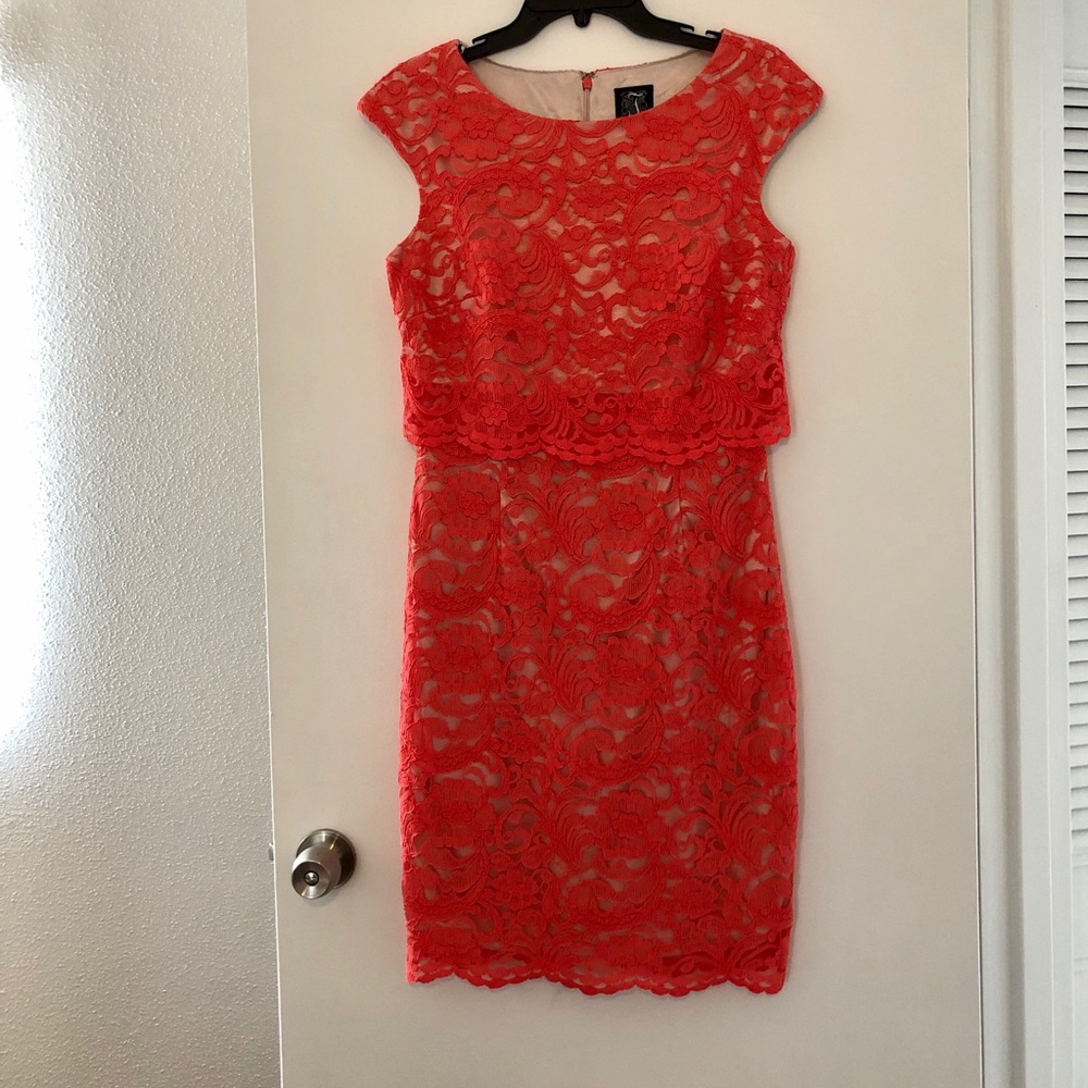 JAX Lace Coral Dress